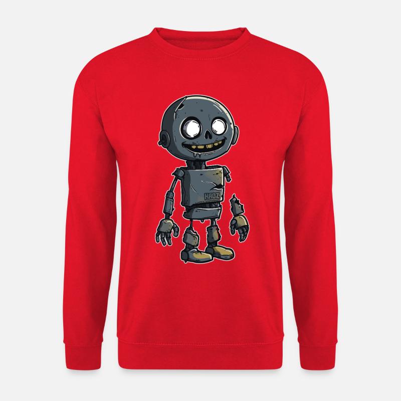 Small Zombie Scrap Robot - Unisex Sweatshirt - red