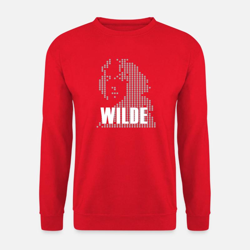 Oscar Wilde Halbton-Porträt-Logo - Unisex Pullover - Rot
