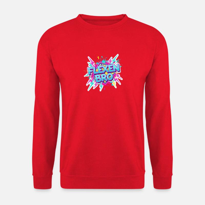 Flexen Bro Graffiti Logo - Unisex Pullover - Rot