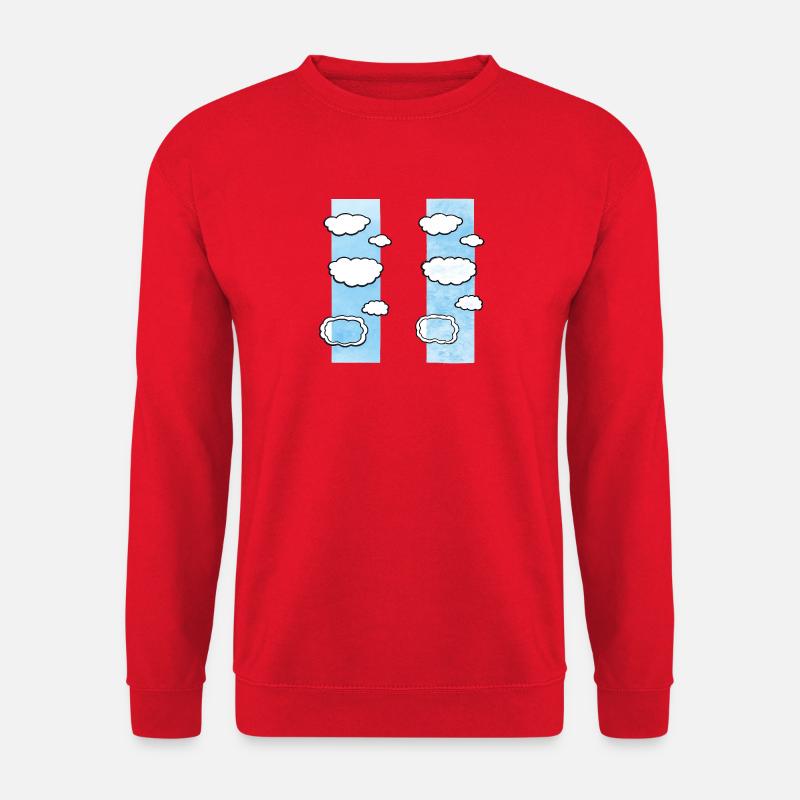 Cloud Columns on Sky Strips - Unisex Sweatshirt - red