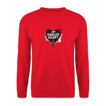 Heartbeat of Music - Unisex Pullover - Rot - Vorne - Alina (178cm) & Michal (187cm)