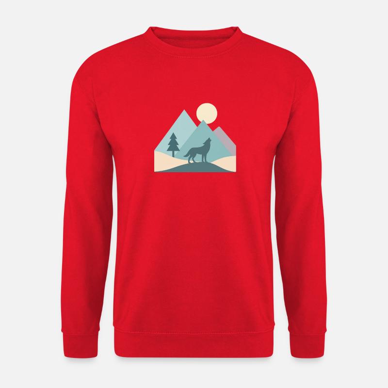 Wolf - Unisex Sweatshirt - red