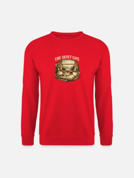 The Quiet Life Katzenruhe am Fenster - Unisex Pullover - Rot