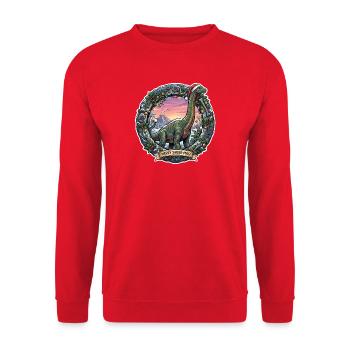 Brachiosaurus Christmas - Sweat-shirt Unisexe - rouge - Devant - Alina (178cm) & Michal (187cm)