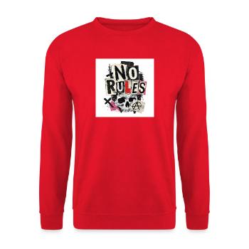 Keine Regeln - Unisex Pullover - Rot - Vorne - Alina (178cm) & Michal (187cm)