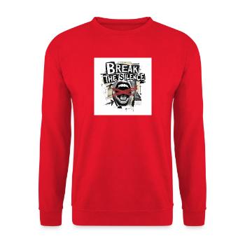 Break the Silence - Unisex Pullover - Rot - Vorne - Alina (178cm) & Michal (187cm)
