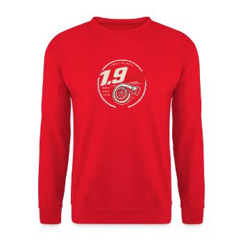 Turbo Diesel 1.9 Boost - Unisex Pullover - Rot - Vorne - Alina (178cm) & Michal (187cm)