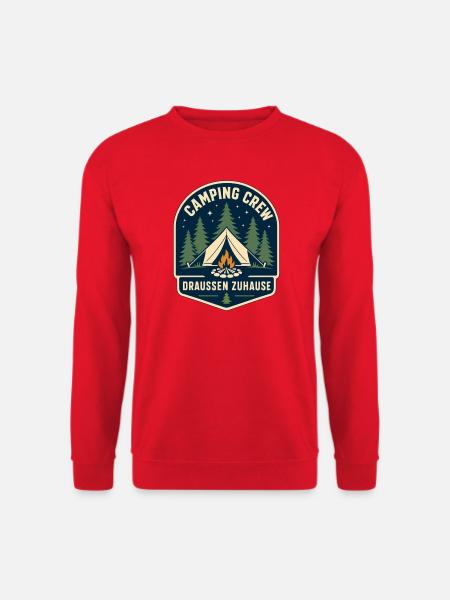 Camping Crew Draußen Zuhause - Unisex Pullover - Rot