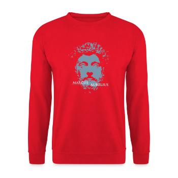 Portrait de Marc Aurèle - Sweat-shirt Unisexe - rouge - Devant - Alina (178cm) & Michal (187cm)