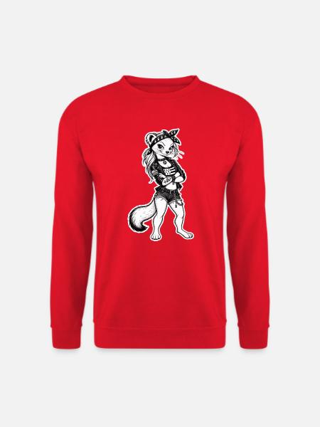 Rebellischer Hermelin - Unisex Pullover - Rot