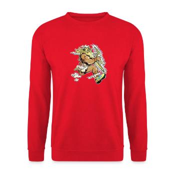 Zeus-Läufer - Unisex Pullover - Rot - Vorne - Alina (178cm) & Michal (187cm)