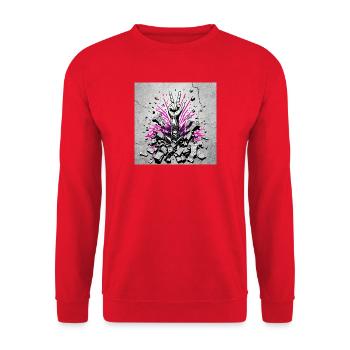 Media Crash: Der Ausbruch der Wahrheit - Unisex Pullover - Rot - Vorne - Alina (178cm) & Michal (187cm)