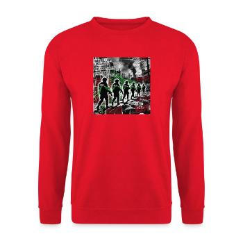 Digitales Kanonenfutter - Unisex Pullover - Rot - Vorne - Alina (178cm) & Michal (187cm)