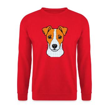 Jacky Hund - Unisex Pullover - Rot - Vorne - Alina (178cm) & Michal (187cm)