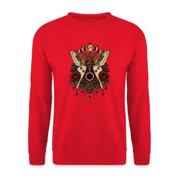 Sonnenschmetterling - Unisex Pullover - Rot - Vorne - Alina (178cm) & Michal (187cm)