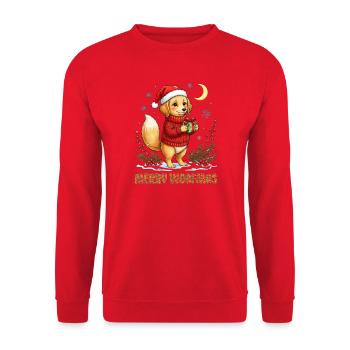 Pawfect Weihnachtsgeschenkwelpe - Unisex Pullover - Rot - Vorne - Alina (178cm) & Michal (187cm)