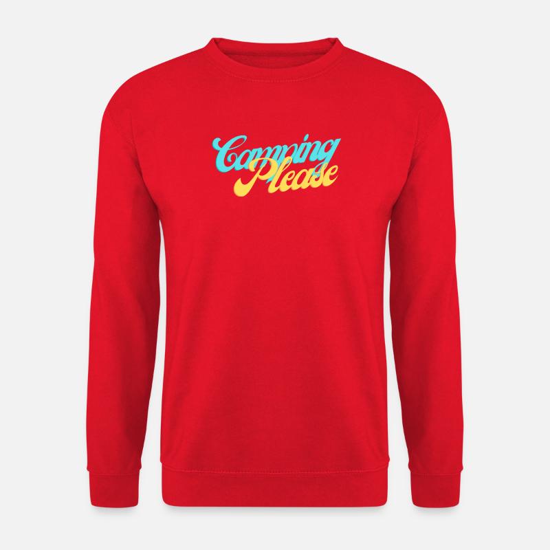 Camping Please Retro Script - Unisex Pullover - Rot