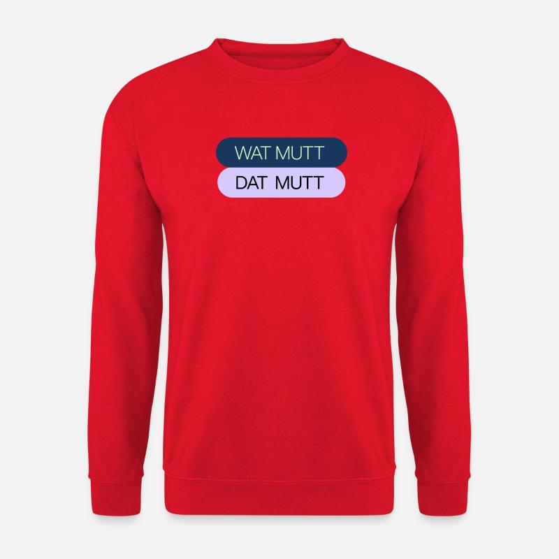 WAT MUTT - DAT MUTT - Unisex Pullover - Rot