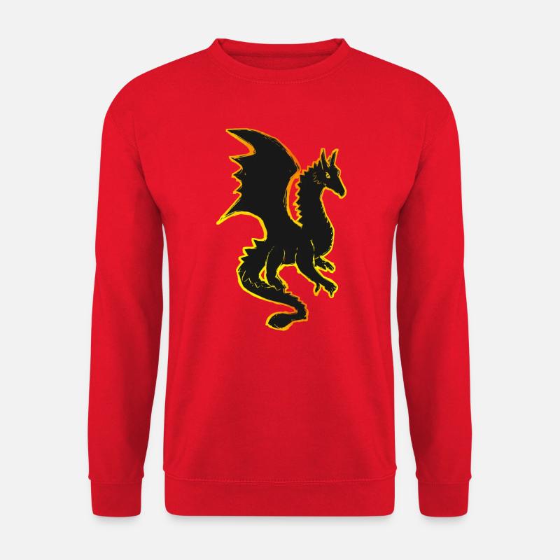 Dragons, Dragons, dragon, draco, Feu, fire - Sweat-shirt Unisexe - rouge