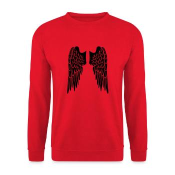 wings - Unisex Pullover - Rot - Vorne - Alina (178cm) & Michal (187cm)