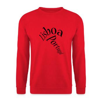 Lisboa - Lissabon - Unisex Pullover - Rot - Vorne - Alina (178cm) & Michal (187cm)