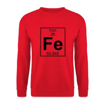Iron (Fe) (element 26) - Unisex Sweatshirt - red - Front - Alina (178cm) & Michal (187cm)