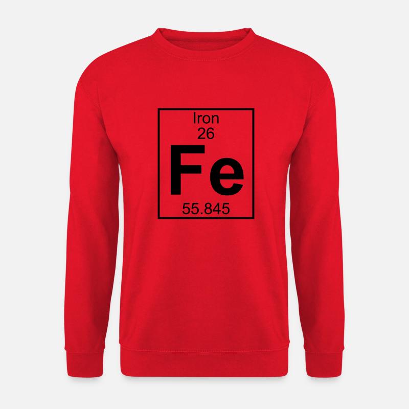 Iron (Fe) (element 26) - Unisex Sweatshirt - red
