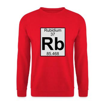 Rubidium (Rb) (element 37) - Unisex Sweatshirt - red - Front - Alina (178cm) & Michal (187cm)