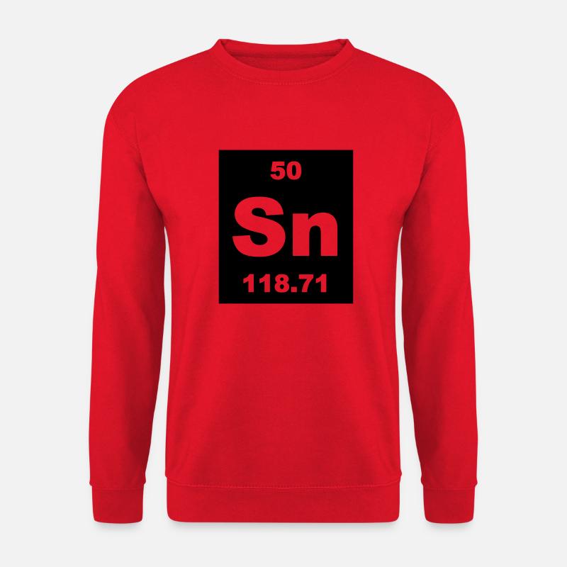 Tin (Sn) (element 50) - Unisex Sweatshirt - red