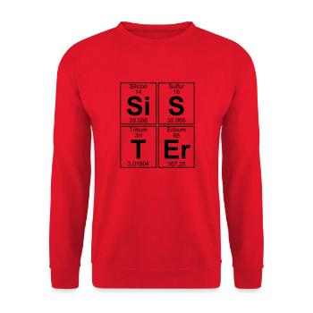 Si-S-T-Er (sister) - Sweat-shirt Unisexe - rouge - Devant - Alina (178cm) & Michal (187cm)