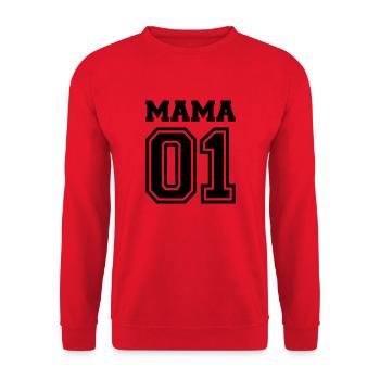 Mama - Unisex Pullover - Rot - Vorne - Alina (178cm) & Michal (187cm)