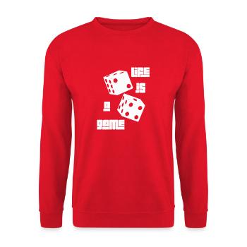 Game Player Dice Board Games game Game Fair - Unisex Sweatshirt - red - Front - Alina (178cm) & Michal (187cm)
