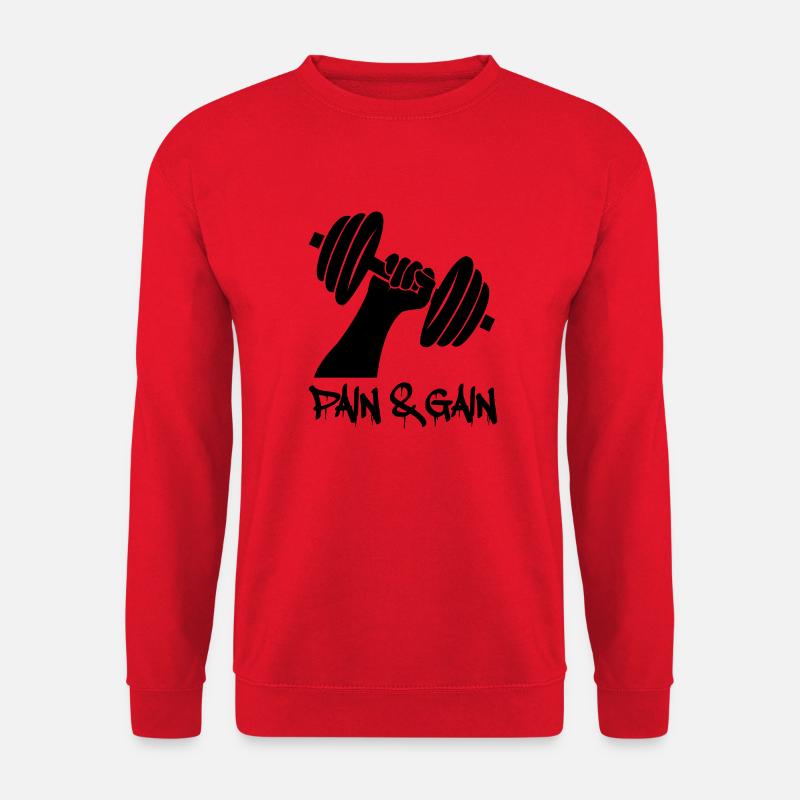 Dumbbell Weights - Unisex Sweatshirt - red