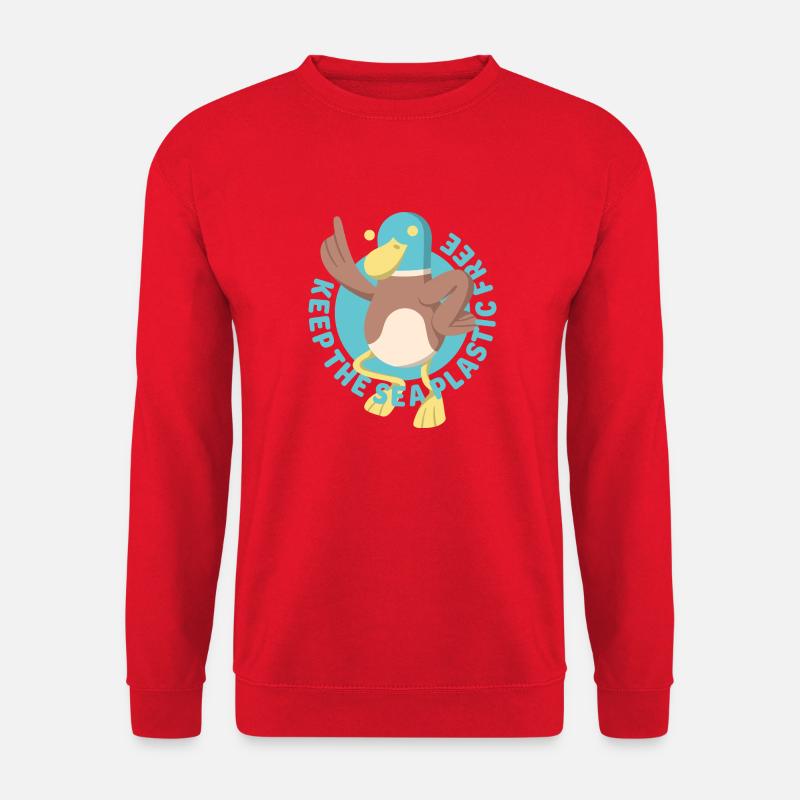 KEEP THE SEA PLASTIC FREE - RETTET DIE MEERE - Unisex Pullover - Rot