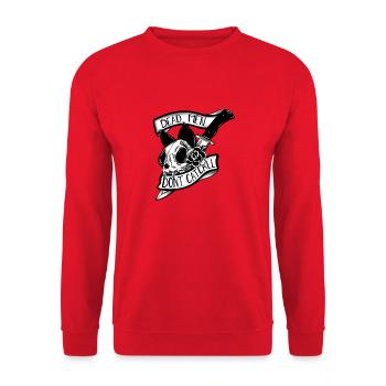 Tote Männer rufen nicht an - Unisex Pullover - Rot - Vorne - Alina (178cm) & Michal (187cm)
