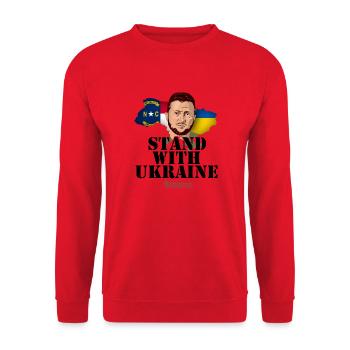 Ukraine North Carolina - Unisex Pullover - Rot - Vorne - Alina (178cm) & Michal (187cm)