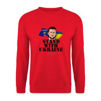 Ukraine Wisconsin - Sweat-shirt Unisexe - rouge - Devant - Alina (178cm) & Michal (187cm)