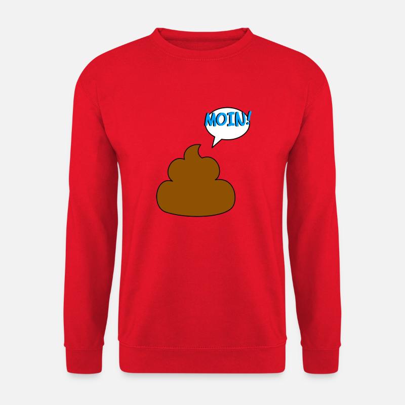 Kackhaufen sagt MOIN! - Unisex Pullover - Rot