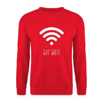 Got WiFi? - Unisex Sweatshirt - red - Front - Alina (178cm) & Michal (187cm)