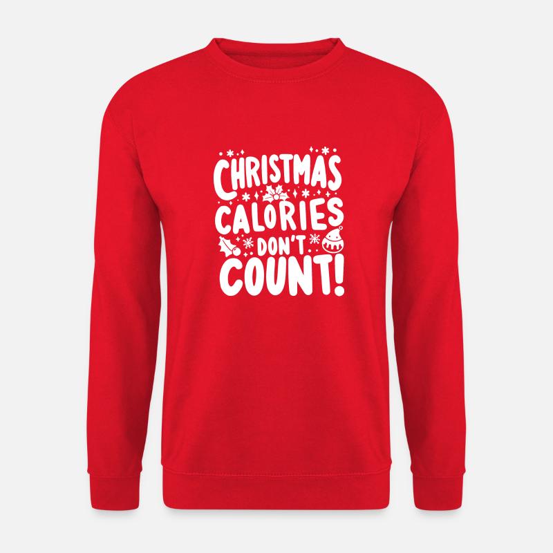 Weihnachtskalorien zählen nicht - Unisex Pullover - Rot