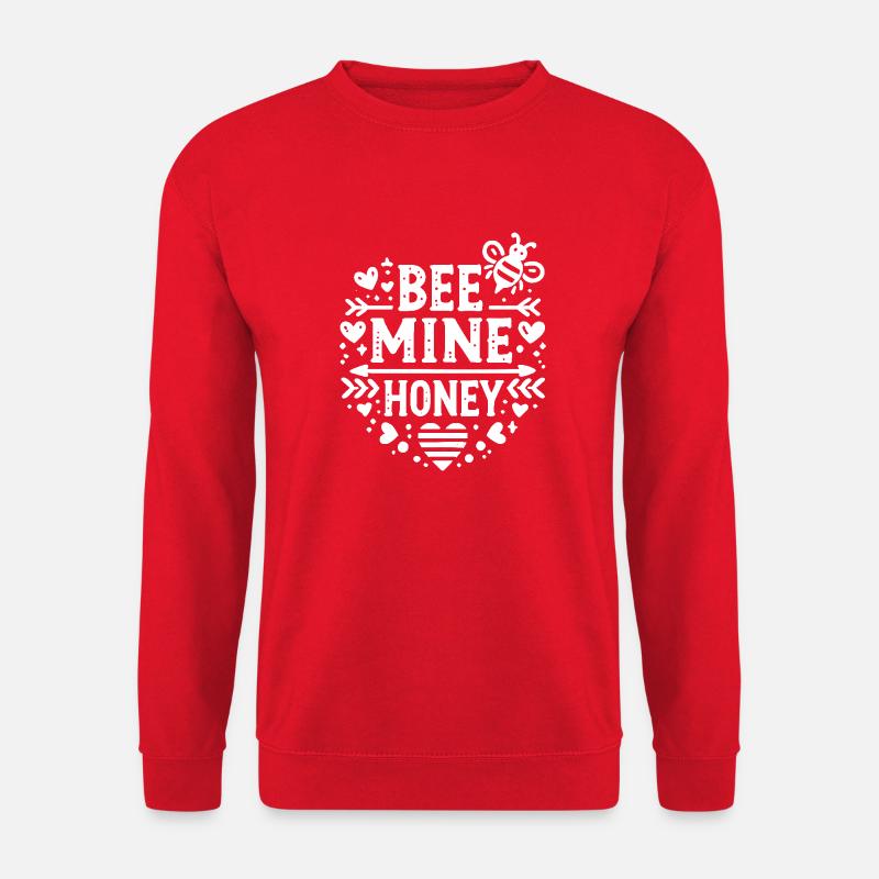 bee mine honey white - Unisex Sweatshirt - red