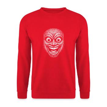 Maske - Unisex Pullover - Rot - Vorne - Alina (178cm) & Michal (187cm)