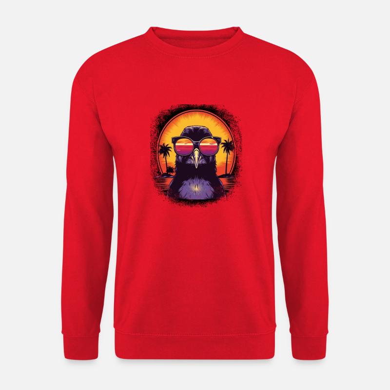 quote dj funny sayings dancing penguin bird dance - Unisex Pullover - Rot