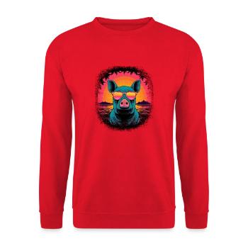 Agriculture Guinea Pigs Funny Quote Cute Pig - Unisex Sweatshirt - red - Front - Alina (178cm) & Michal (187cm)