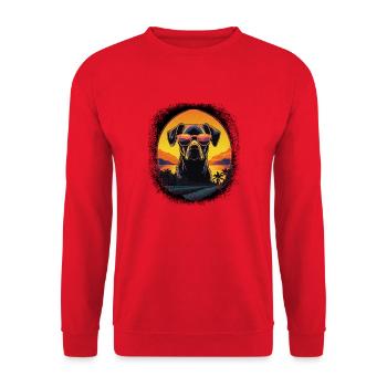 Joke Gift Idea Chihuahua Owner Animal Lover - Unisex Sweatshirt - red - Front - Alina (178cm) & Michal (187cm)
