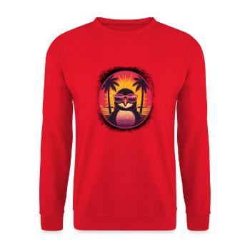 dancer joke cute penguin present idea winter - Unisex Pullover - Rot - Vorne - Alina (178cm) & Michal (187cm)