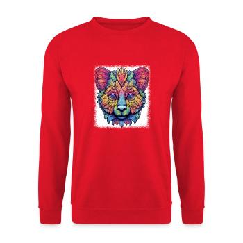 geek present idea city pun australia gift - Unisex Pullover - Rot - Vorne - Alina (178cm) & Michal (187cm)