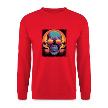spooky happy birthday funny quote present - Unisex Pullover - Rot - Vorne - Alina (178cm) & Michal (187cm)