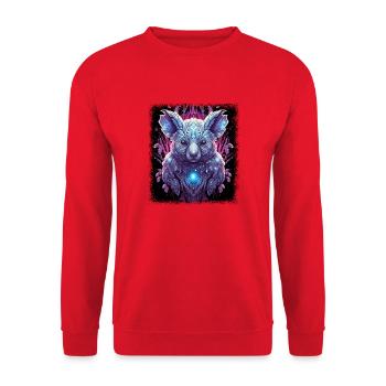 cool happy animals baby pun design statement - Unisex Pullover - Rot - Vorne - Alina (178cm) & Michal (187cm)