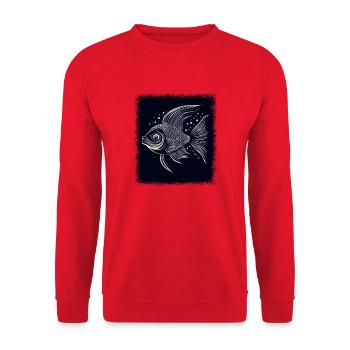 Sea Bass Fishing Tshirts Birthday Present Idea - Unisex Sweatshirt - red - Front - Alina (178cm) & Michal (187cm)